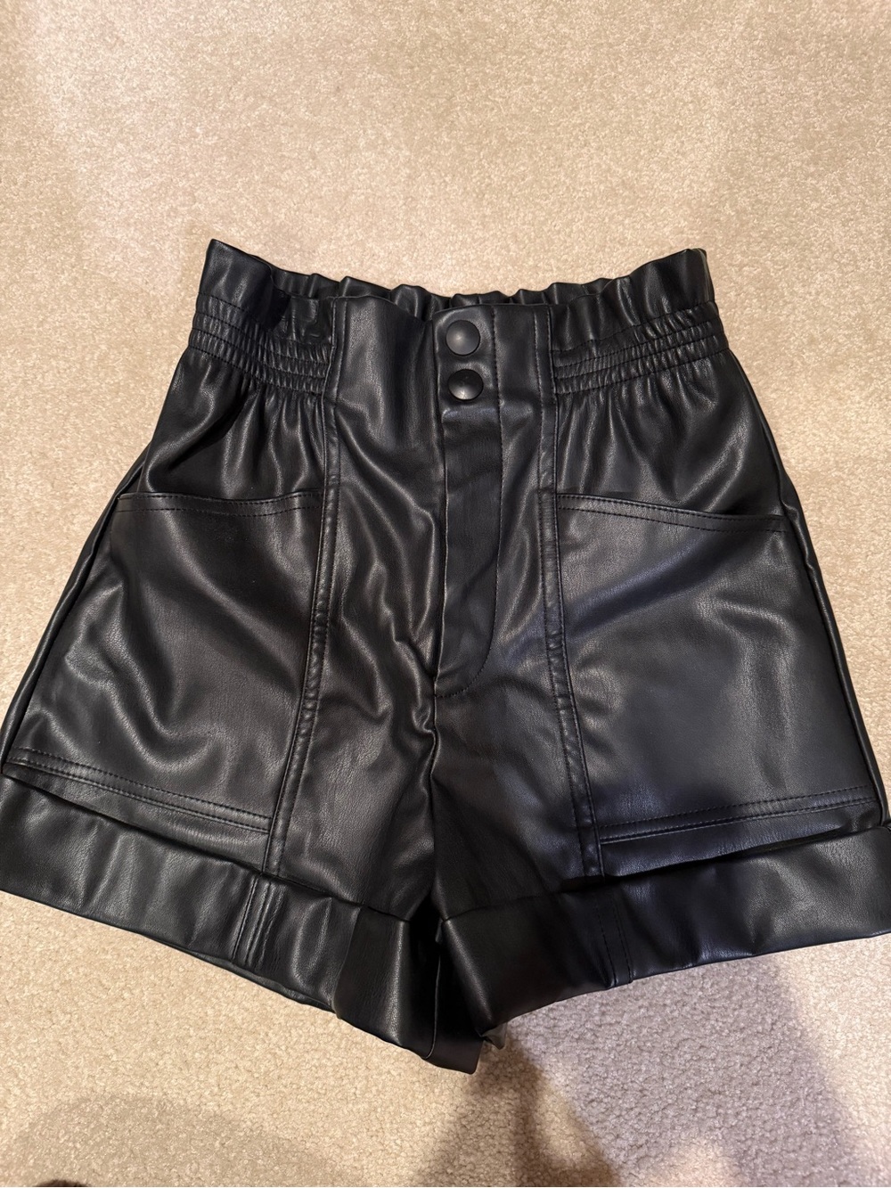 Zara Faux Leather Shorts